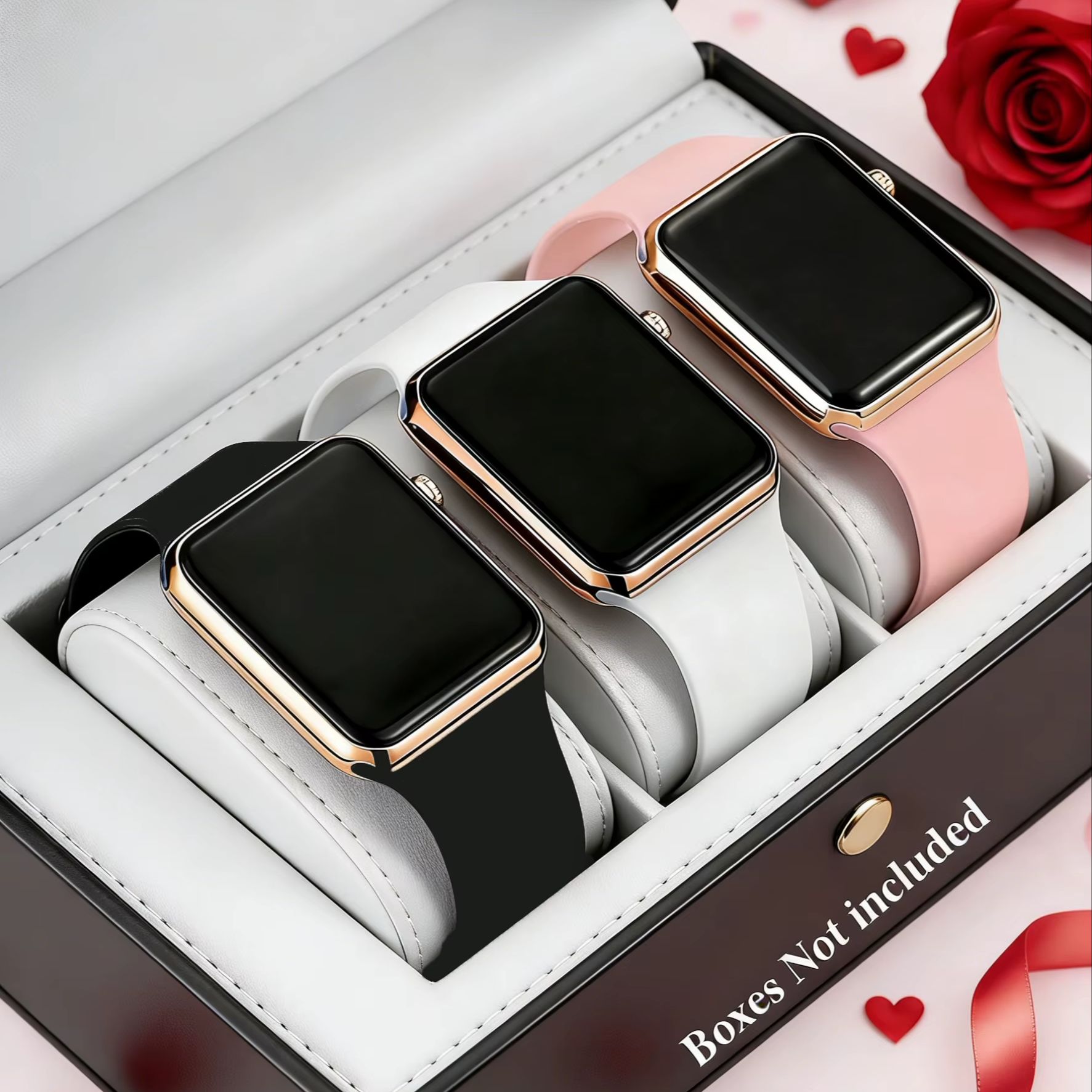 Smartwatch Watches Digital - مجموعة من 3 ساعات إلكترونية أنيقة