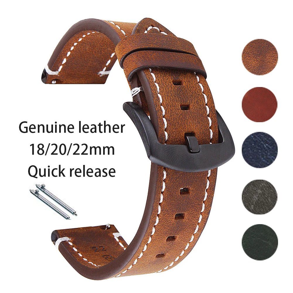 Watches Rolex Smartwatch - ريترو جلد طبيعي حزام ساعة للرجال