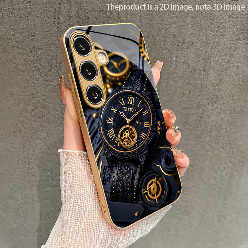 Watches Original - جراب هاتف بتصميم ساعة ذهبية ميكانيكية