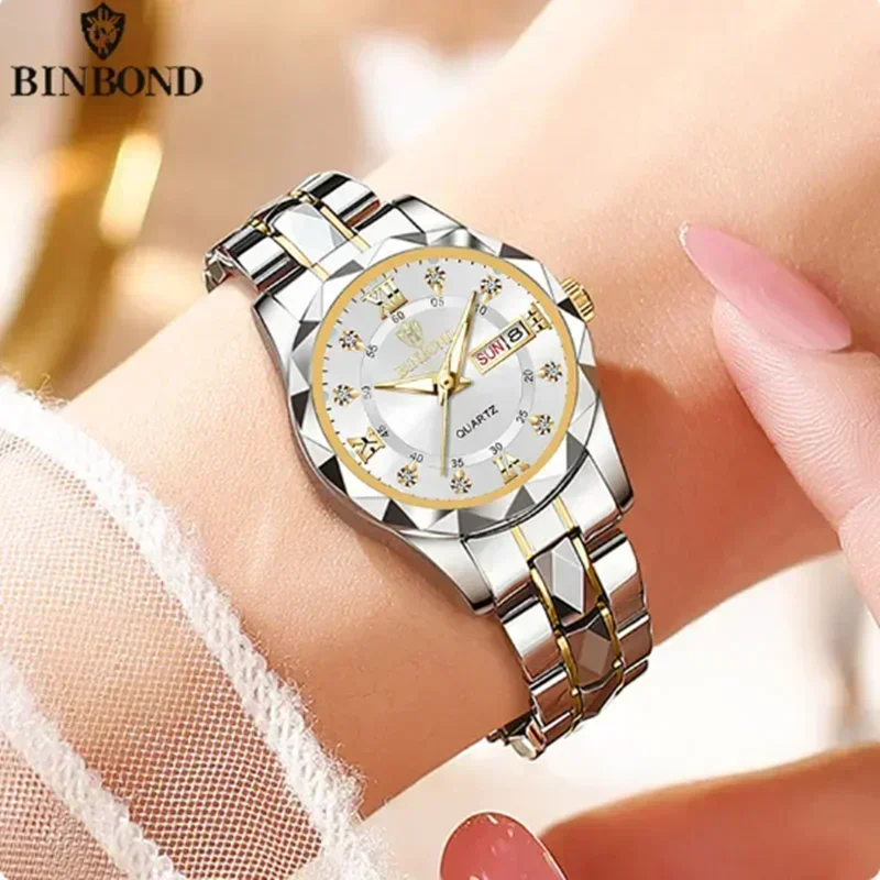 Waterproof Diving Watch - ساعة نسائية أنيقة من BINBOND موديل