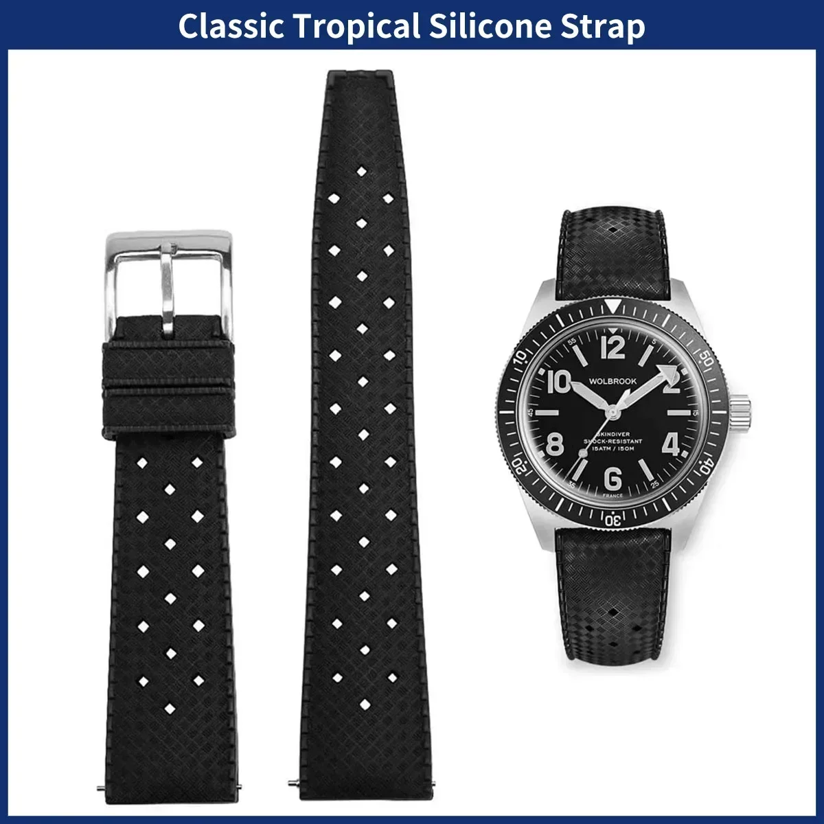 Watches Rolex Smartwatch - FKM حزام ساعة اليد 20 مللي