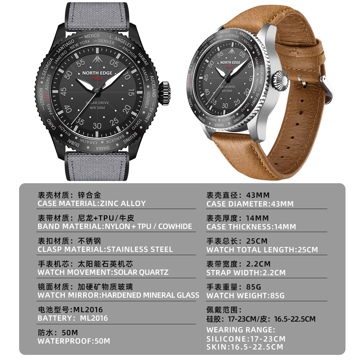 ساعة يد رياضية للرجال تعمل بال - مراجعة Solar Powered Watch وسعره