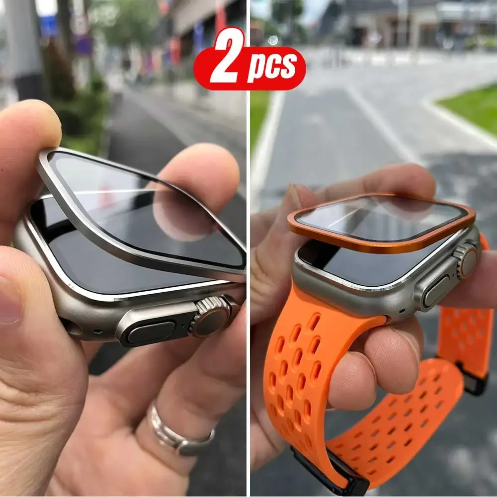 2 قطعة إطار معدني من التيتانيو - مراجعة Smartwatch Watches Gift For Men وسعره