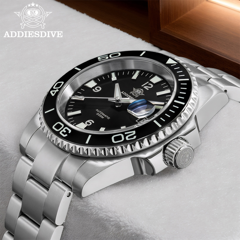 Addiesdive جديد الغوص ساعة لله - مراجعة Waterproof Diving Watch وسعره