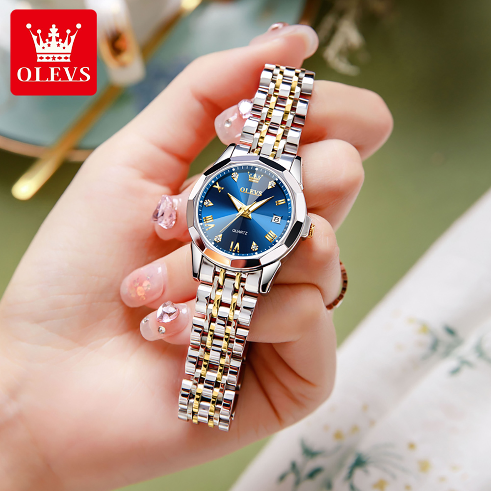 ساعة OLEVS 9931 أصلية للنساء ع - مراجعة Waterproof Diving Watch وسعره