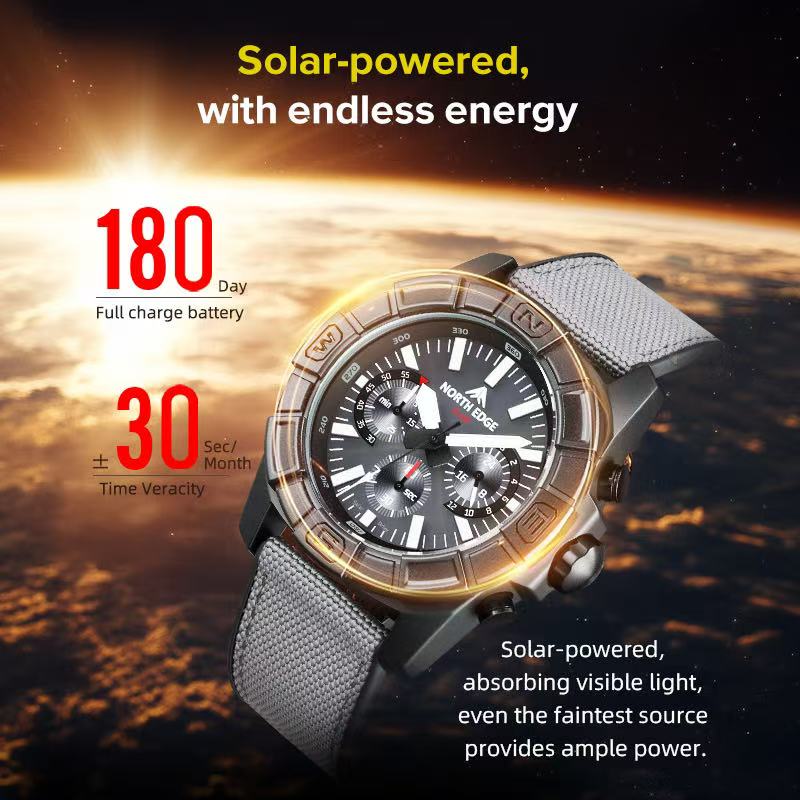 ساعة يد رجالية من نورث إيدج بل - مراجعة Solar Powered Watch وسعره