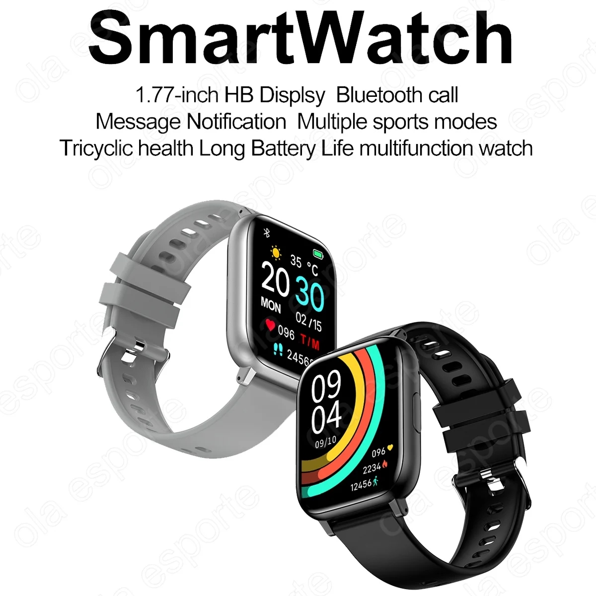 جديد 1.77 بوصة ساعة ذكية الرجا - مراجعة Smartwatch Sports Watches For Women وسعره