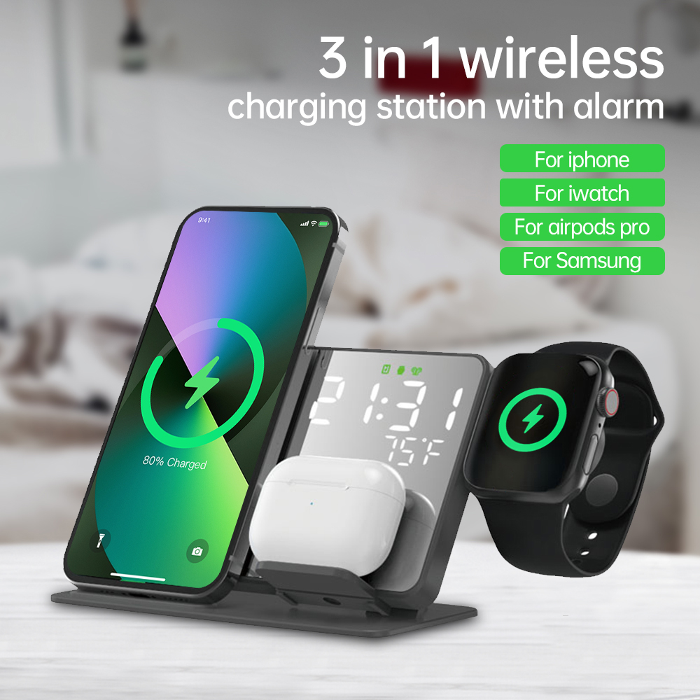 3 في 1 شاحن لاسلكي آيفون 14 13 - مراجعة Smartwatch Watches Digital وسعره