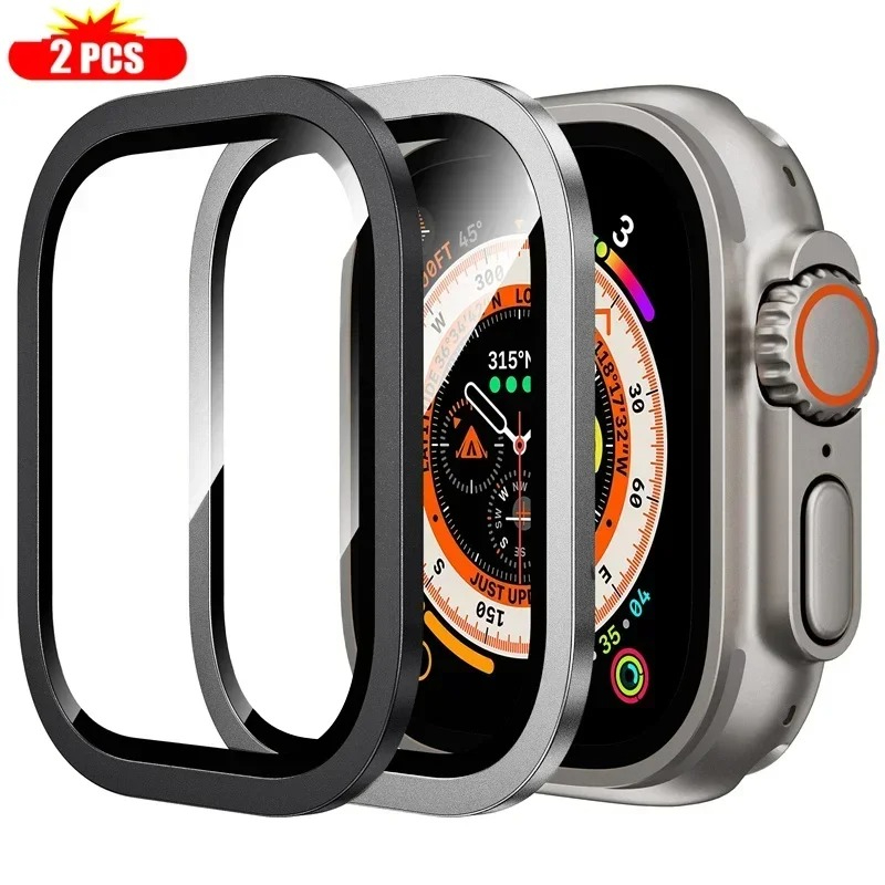 2 قطعة الزجاج المقسى لساعة أبل - مراجعة Smartwatch Watches Gift For Men وسعره