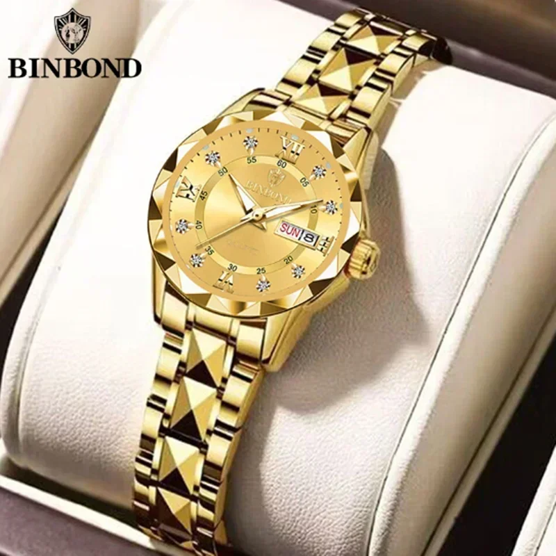 ساعة نسائية أنيقة من BINBOND م - مراجعة Waterproof Diving Watch وسعره