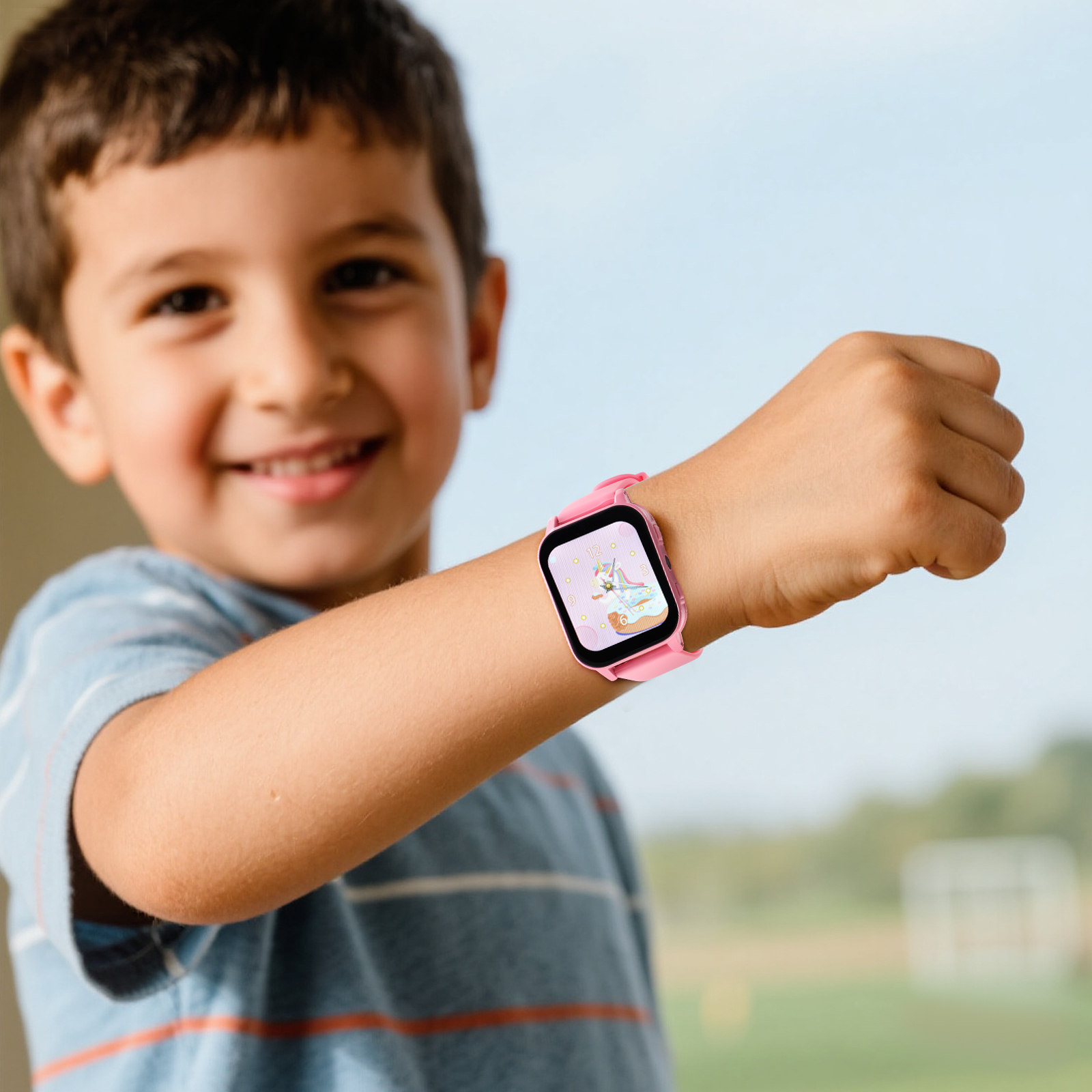 ساعة ذكية للأطفال مع ألعاب، رق - مراجعة Smartwatch Pink Watches For Kids وسعره