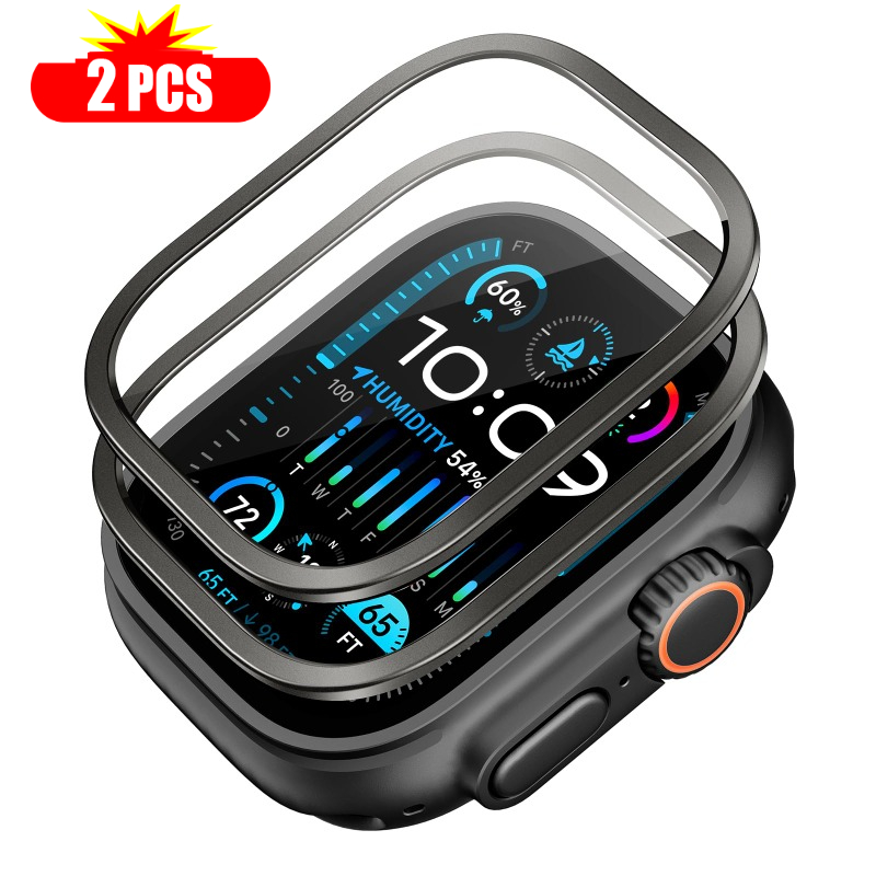2 قطعة الزجاج المقسى لساعة أبل - مراجعة Smartwatch Watches Gift For Men وسعره